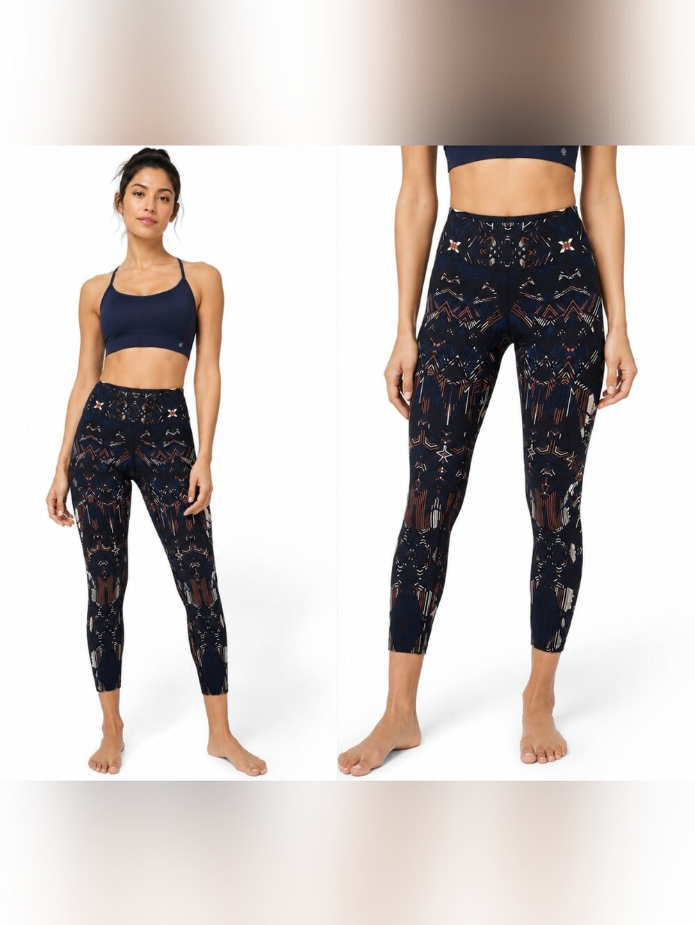 Sweaty Betty XS Women’s Power Leggings Cropped Geometric Print Activewear